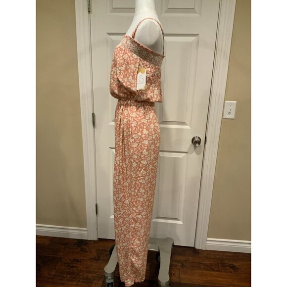 Faherty Renata Jumpsuit Coral Nusa Floral Pink Size S NWT! $178 Removable Straps - Picture 5 of 11